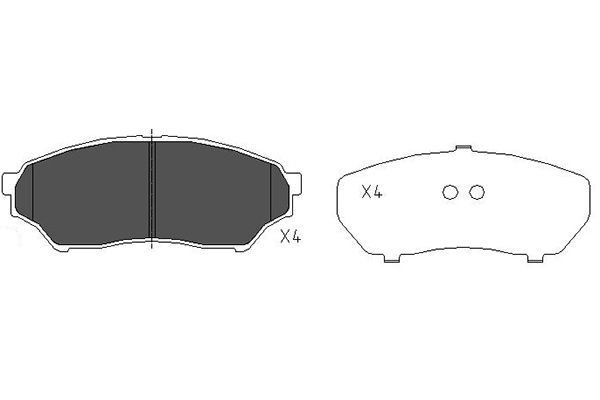 KAVO PARTS stabdžių trinkelių rinkinys, diskinis stabdys KBP-5514